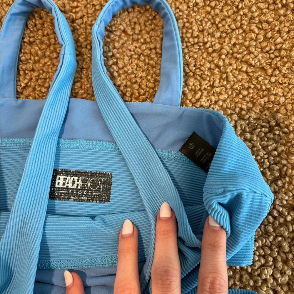 Beach Riot Light Blue Ribbed Active set - Picture 4 of 5